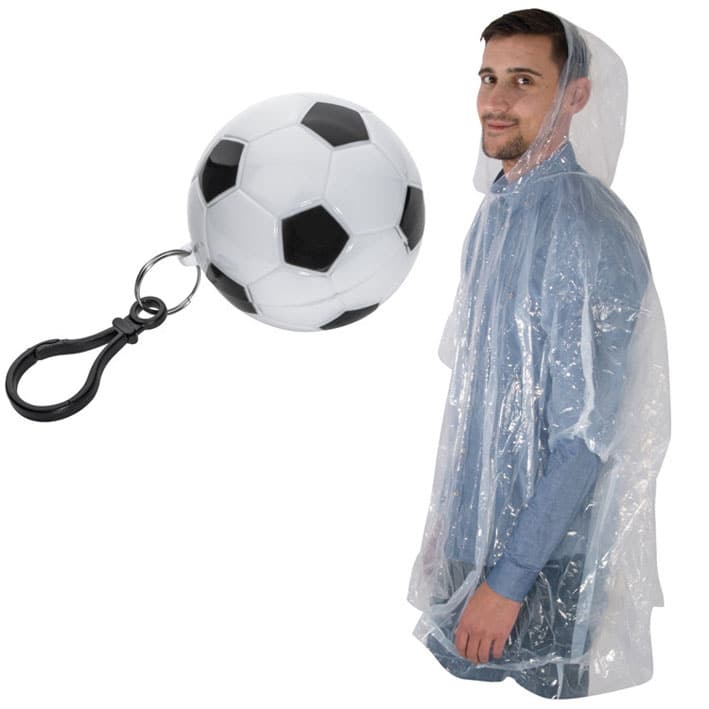 Werbeartikel Regenponcho in einem Kunststofffussball50690mc